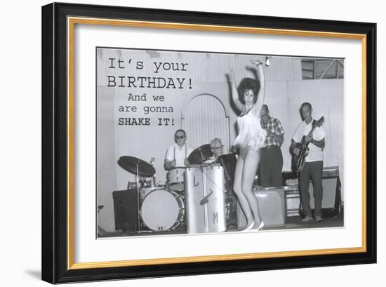 Birthday Shimmy Dancer-null-Framed Art Print