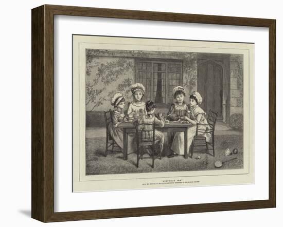 Birthday Tea-Kate Greenaway-Framed Giclee Print