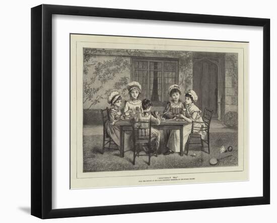 Birthday Tea-Kate Greenaway-Framed Giclee Print