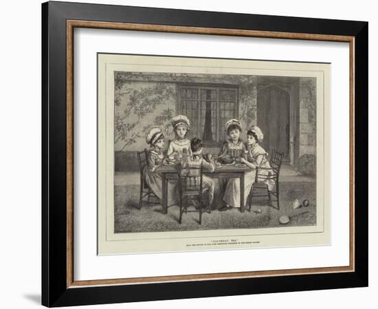 Birthday Tea-Kate Greenaway-Framed Giclee Print