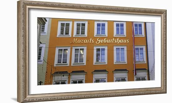 Birthplace of Mozart, Getriedegasse, Salzburg, Austria, Europe-Hans-Peter Merten-Framed Photographic Print