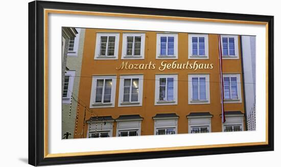 Birthplace of Mozart, Getriedegasse, Salzburg, Austria, Europe-Hans-Peter Merten-Framed Photographic Print