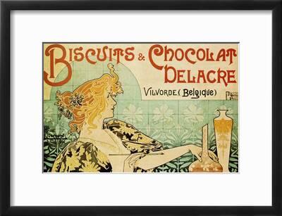 Biscuits And Chocolate Delcare Art Print Alphonse Mucha Art Com