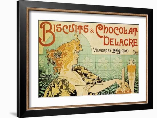 Biscuits and Chocolate Delcare-Alphonse Mucha-Framed Premium Giclee Print