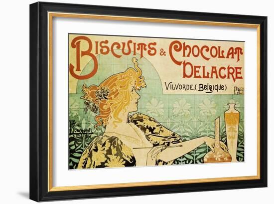 Biscuits and Chocolate Delcare-Alphonse Mucha-Framed Premium Giclee Print