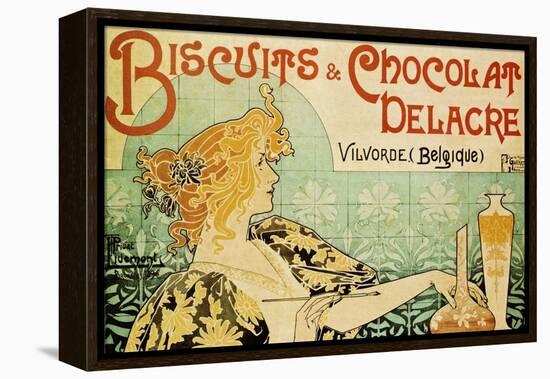 Biscuits and Chocolate Delcare-Alphonse Mucha-Framed Stretched Canvas