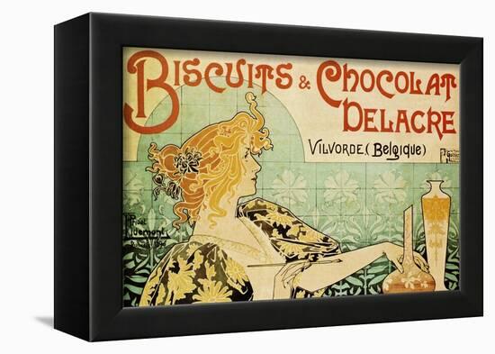 Biscuits and Chocolate Delcare-Alphonse Mucha-Framed Art Print