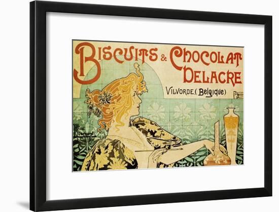 Biscuits and Chocolate Delcare-Alphonse Mucha-Framed Art Print