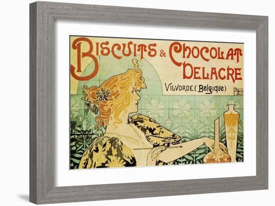 Biscuits and Chocolate Delcare-Alphonse Mucha-Framed Art Print