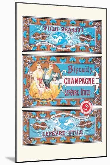 Biscuits Champagne-Alphonse Mucha-Mounted Art Print