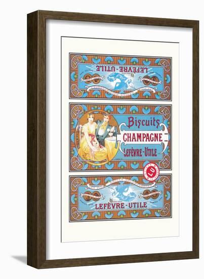 Biscuits Champagne-Alphonse Mucha-Framed Art Print