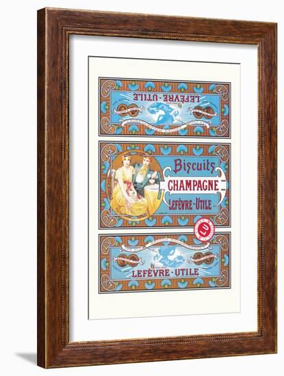 Biscuits Champagne-Alphonse Mucha-Framed Art Print