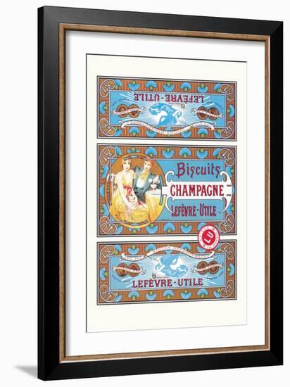 Biscuits Champagne-Alphonse Mucha-Framed Art Print