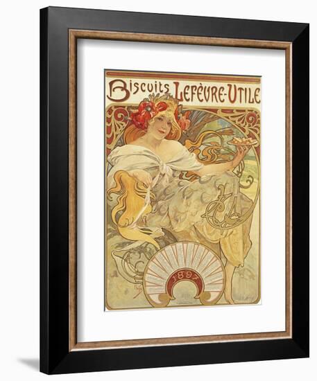 Biscuits Lefevre-Utile, 1897-Alphonse Mucha-Framed Premium Giclee Print