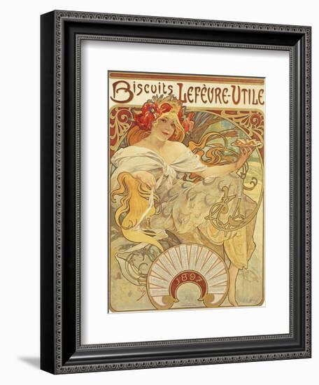 Biscuits Lefevre-Utile, 1897-Alphonse Mucha-Framed Premium Giclee Print