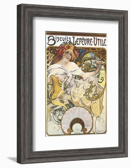 Biscuits Lefevre-Utile-Alphonse Mucha-Framed Premium Giclee Print