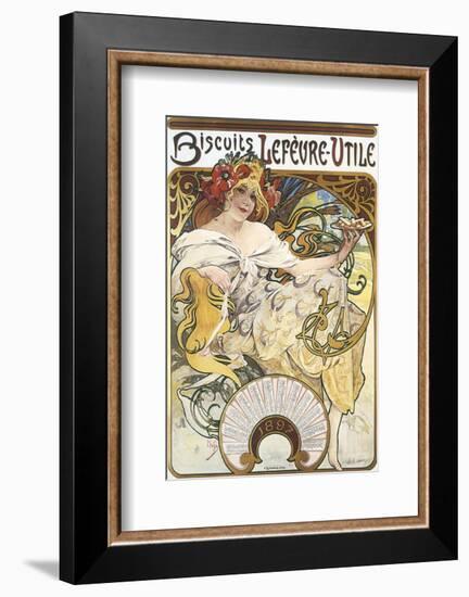 Biscuits Lefevre-Utile-Alphonse Mucha-Framed Premium Giclee Print