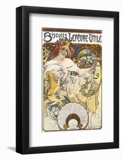 Biscuits Lefevre-Utile-Alphonse Mucha-Framed Premium Giclee Print