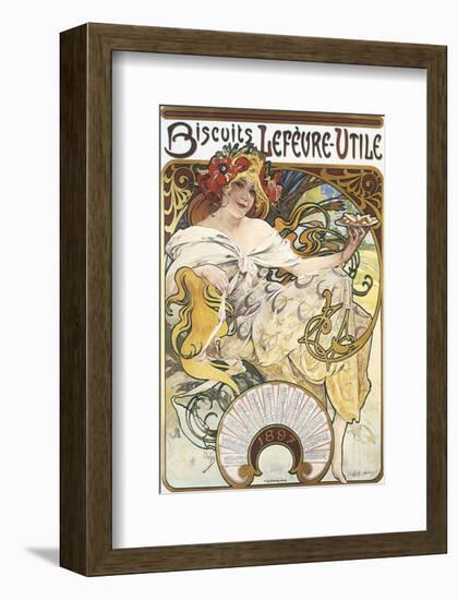 Biscuits Lefevre-Utile-Alphonse Mucha-Framed Premium Giclee Print