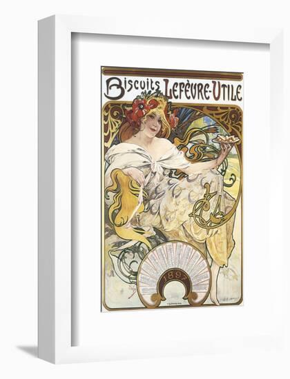 Biscuits Lefevre-Utile-Alphonse Mucha-Framed Premium Giclee Print