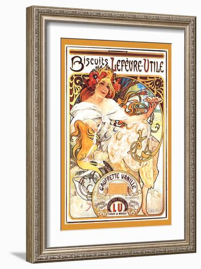 Biscuits Lefevre-Utile-Alphonse Mucha-Framed Art Print