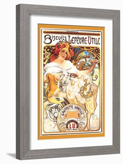 Biscuits Lefevre-Utile-Alphonse Mucha-Framed Art Print