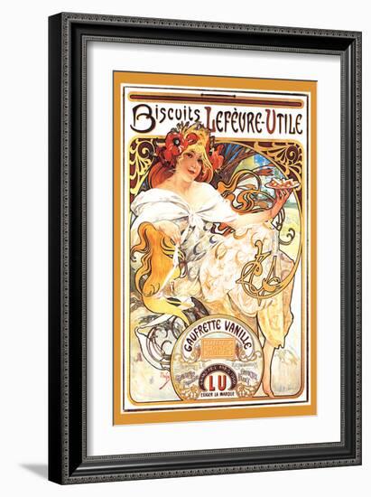 Biscuits Lefevre-Utile-Alphonse Mucha-Framed Art Print