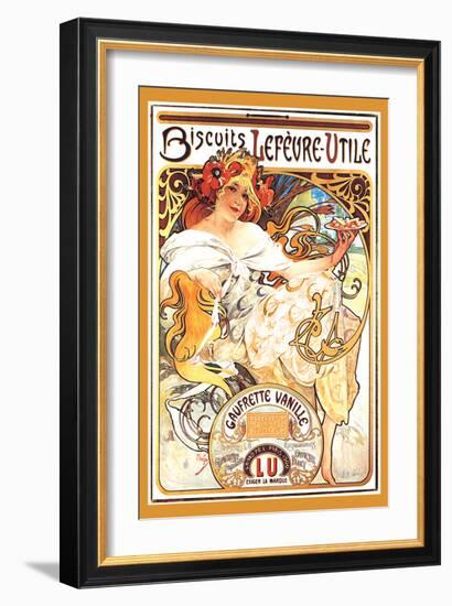 Biscuits Lefevre-Utile-Alphonse Mucha-Framed Art Print