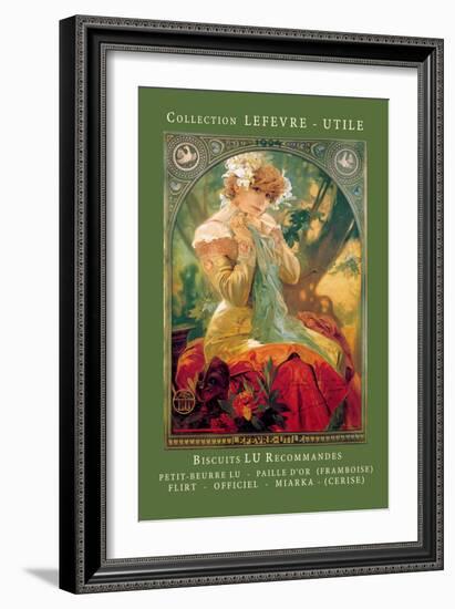 Biscuits Lu Recommandes-Alphonse Mucha-Framed Art Print