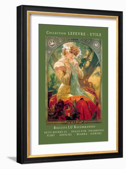 Biscuits Lu Recommandes-Alphonse Mucha-Framed Premium Giclee Print