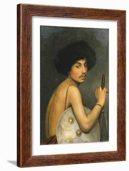 Bisharin Warrior, 1872-Jean Leon Gerome-Framed Giclee Print