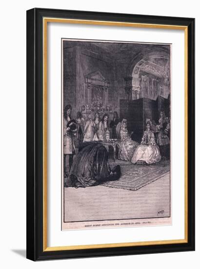 Bishop Burnet Announcing Her Accession to Anne Ad 1702-Henry Marriott Paget-Framed Giclee Print