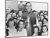 Bishop Fulton Sheen with Irish Children in Choghan County, Roscommon, Ireland-null-Mounted Photo