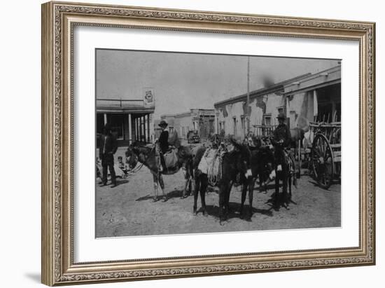 Bismarck, Dakota (Territory) Street Scene-O.S. Goff-Framed Art Print