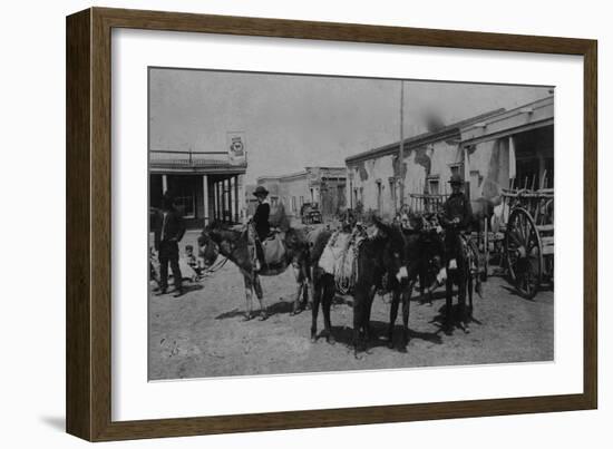 Bismarck, Dakota (Territory) Street Scene-O.S. Goff-Framed Art Print