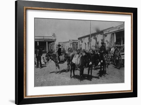 Bismarck, Dakota (Territory) Street Scene-O.S. Goff-Framed Art Print