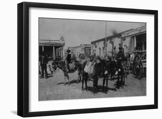 Bismarck, Dakota (Territory) Street Scene-O.S. Goff-Framed Art Print