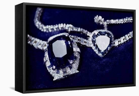 Bismarck Necklace and Empress Eugenie's (1826-1920) Ring (Diamond, Sapphire and Platinum)-American-Framed Premier Image Canvas