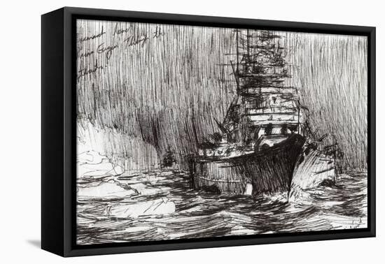 Bismarck, Off Greenland, 2005-Vincent Alexander Booth-Framed Premier Image Canvas