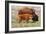 Bison and Calf-Lantern Press-Framed Art Print