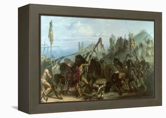 Bison Dance of the Mandan Indians, 1833-Karl Bodmer-Framed Premier Image Canvas