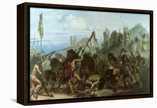 Bison Dance of the Mandan Indians, 1833-Karl Bodmer-Framed Premier Image Canvas