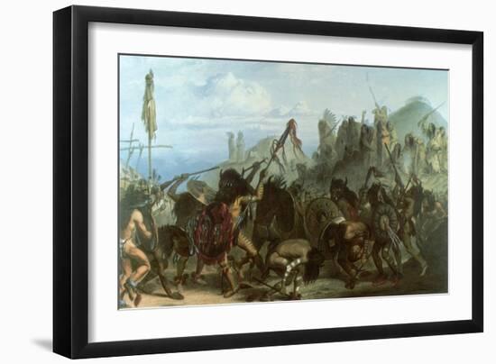 Bison Dance of the Mandan Indians, 1833-Karl Bodmer-Framed Giclee Print