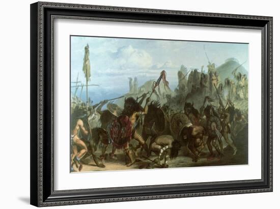 Bison Dance of the Mandan Indians, 1833-Karl Bodmer-Framed Giclee Print