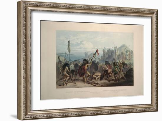 Bison Dance of the Mandan Indians-Karl Bodmer-Framed Giclee Print
