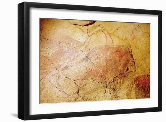 Bison, from the Caves at Altamira, C.15000 BC (Cave Painting)-Prehistoric Prehistoric-Framed Giclee Print