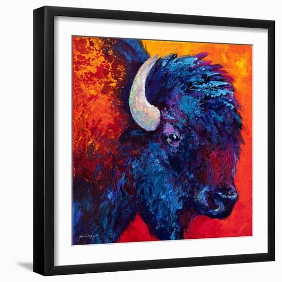 Bison Head II-Marion Rose-Framed Giclee Print