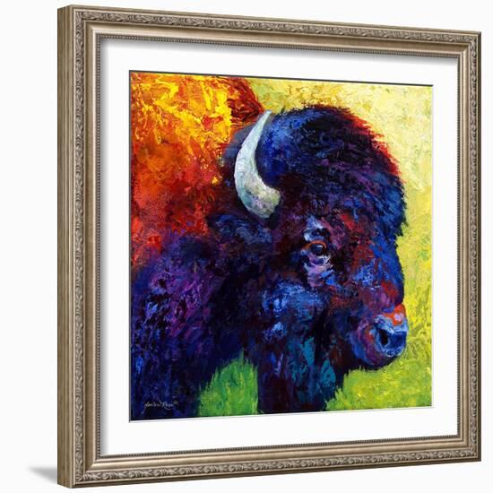 Bison Head III-Marion Rose-Framed Giclee Print