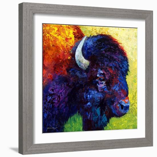 Bison Head III-Marion Rose-Framed Giclee Print