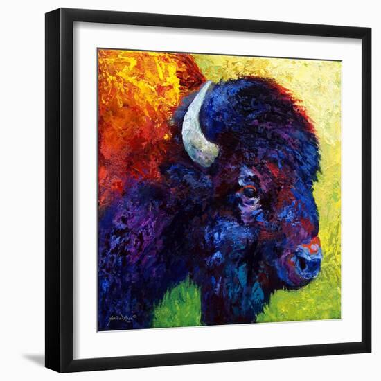 Bison Head III-Marion Rose-Framed Giclee Print